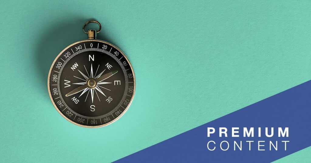 Compass on a green background